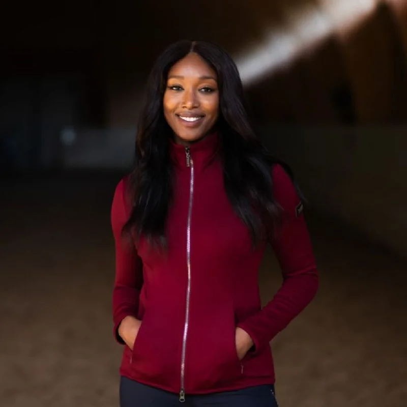 Equestrian Stockholm Ladies Explore Jacket Bordeaux Zippered Jacket Buttoned Jacket Snapped Jacket