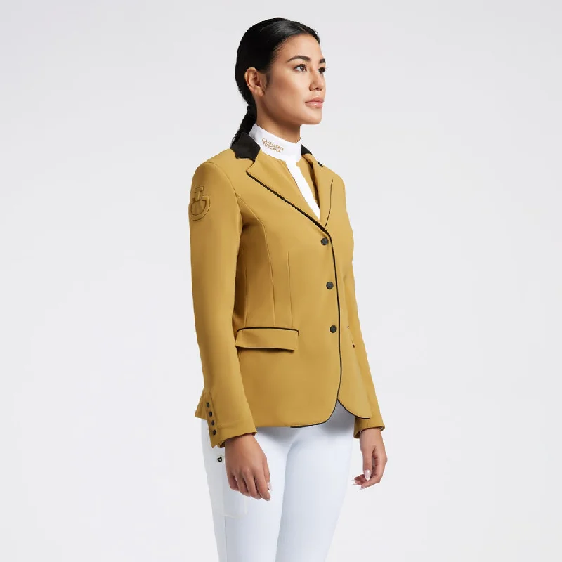 Cavalleria Toscana Ladies GP Zip Riding Jacket Golden Ochre Denim Jacket Leather Jacket Suede Jacket