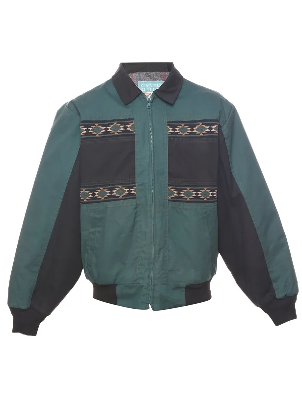 Dark Green Jacket - L Cotton Fabric Linen Fabric Terry Fabric