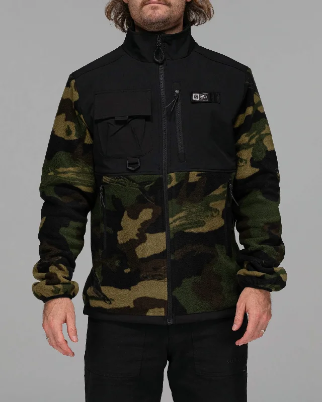 Radiant Polar Fleece Jacket - Black Herringbone Jacket Houndstooth Jacket Plaid Jacket