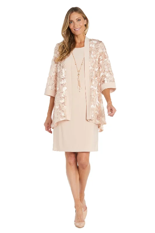 R&M Richards 1827 Short Sequin Jacket Mother of the Bride Dress Fleece Jacket Down Jacket Parka