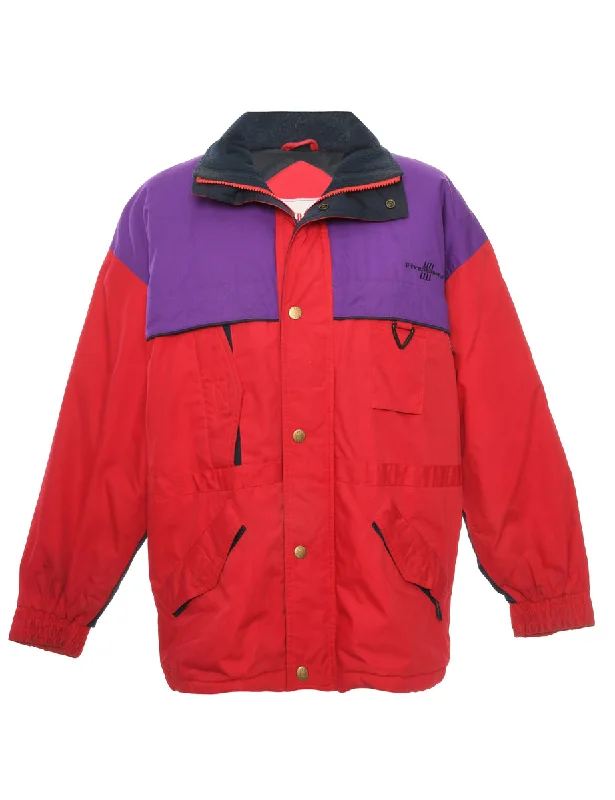 Mountaineering Red Jacket - L Satin Jacket Silk Jacket Chiffon Jacket