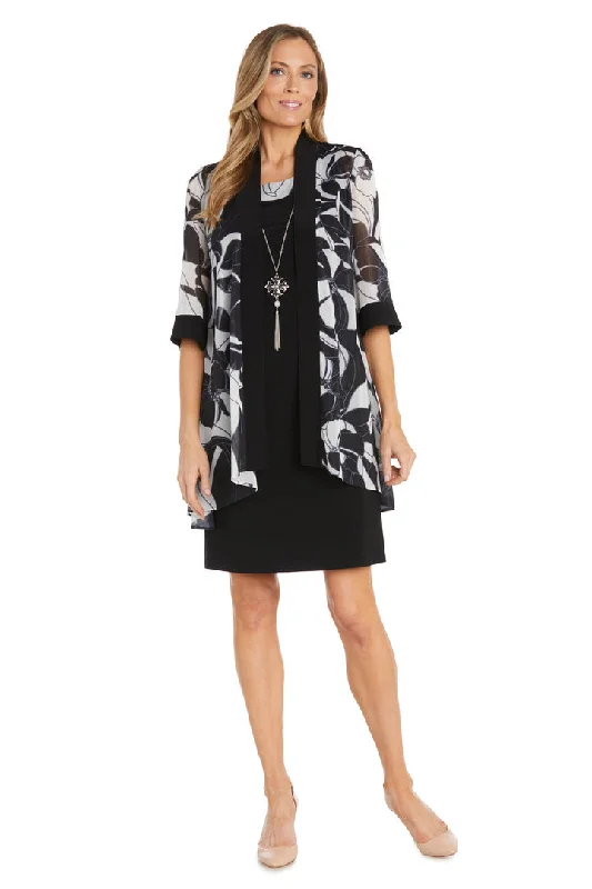 R&M Richards 1332 Short Mother of the Bride Floral Jacket Dress Fleece Jacket Down Jacket Feather Jacket