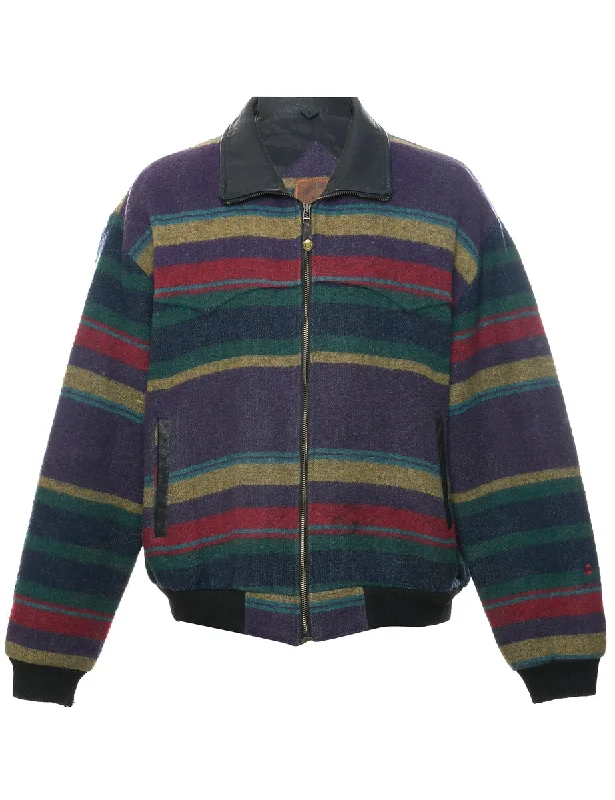 Multi-colour Jacket - L Cotton Jacket Linen Jacket Terry Jacket