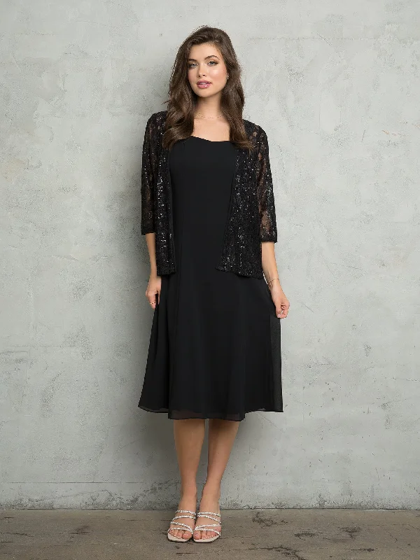 Eva Fashion 3489 Two Piece Short Mother of the Bride Jacket Dress Satin Jacket Silk Jacket Chiffon Jacket
