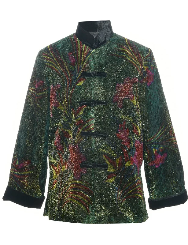 Lurex Thread Pattern Evening Jacket - L V-Neck Jacket Boat Neck Jacket Square Neck Jacket Lurex Thread Pattern Evening Jacket - L V-Neck Jacket Boat Neck Jacket Square Neck Jacket