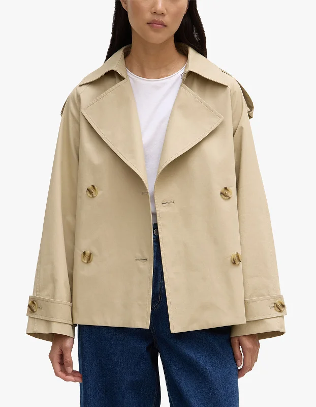 Casey Short Mac Jacket - Natural Collared Jacket Crew Neck Jacket Turtle Neck Jacket Casey Short Mac Jacket - Natural Collared Jacket Crew Neck Jacket Turtle Neck Jacket