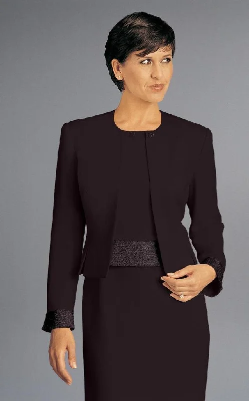 Alexander by Daymor - 702109 Embellished Cuff Jacket Dress Set Wool Jacket Cashmere Jacket Tweed Jacket Alexander by Daymor - 702109 Embellished Cuff Jacket Dress Set Wool Jacket Cashmere Jacket Tweed Jacket