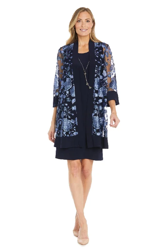 R&M Richards 1852 Short Printed Mother of the Bride Jacket Dress Hoodie Zip-Up Jacket Button-Up Jacket