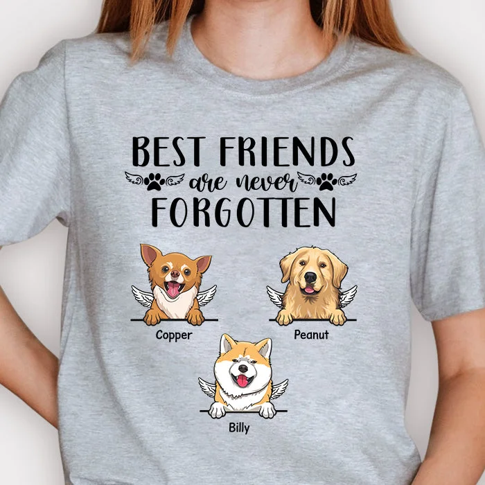 Best Friends Are Never Forgotten - Gift For Dog Lovers - Personalized Unisex T-Shirt