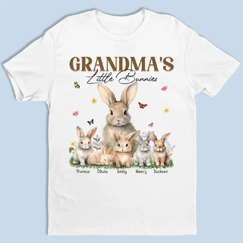 Grandma's Little Bunny - Family Personalized Custom Unisex T-shirt, Hoodie, Sweatshirt - Mother's Day, Gift For Mom, Grandma