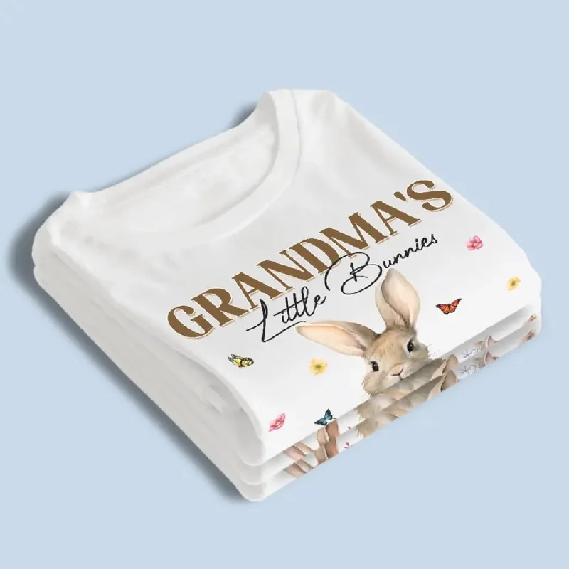 Grandma's Little Bunny - Family Personalized Custom Unisex T-shirt, Hoodie, Sweatshirt - Mother's Day, Gift For Mom, Grandma