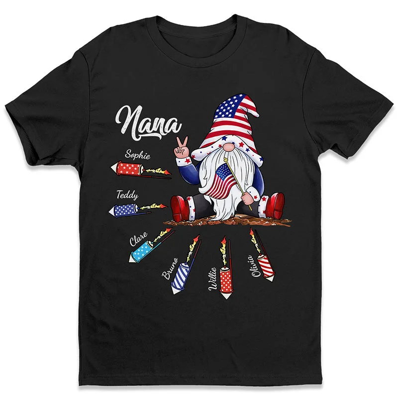 Nana, We Love You Every Single Day - Family Personalized Custom Unisex Patriotic T-shirt, Hoodie, Sweatshirt - Independence Day, 4th Of July, Birthday Gift For Grandma