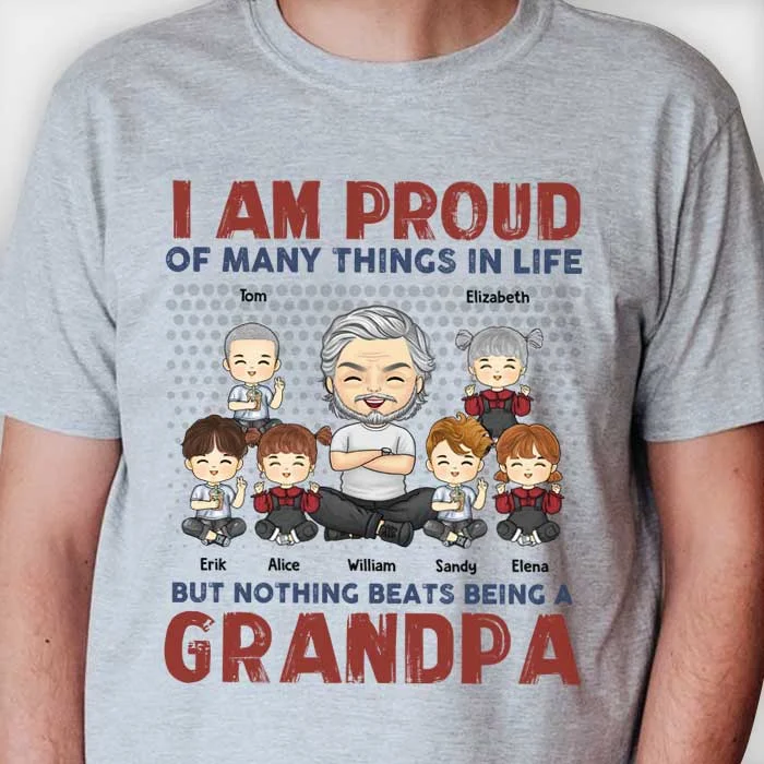 Nothing Beats Being A Grandpa - Gift For Dad, Grandpa - Personalized Unisex T-shirt, Hoodie