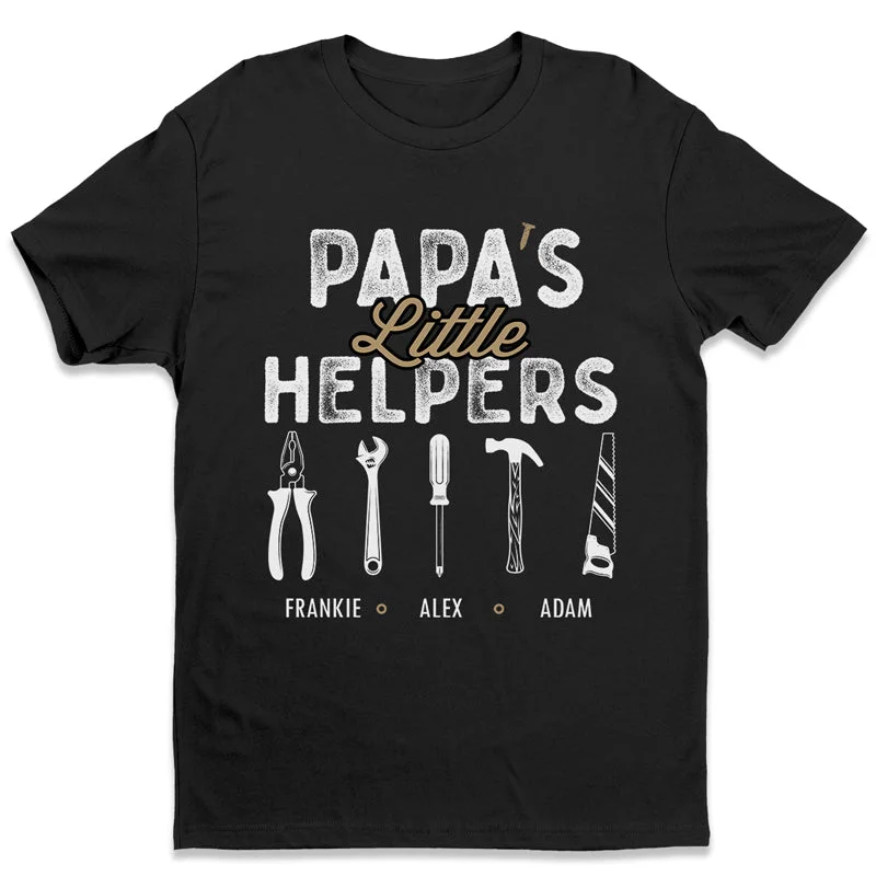 Papa's Little Helpers - Family Personalized Custom Unisex T-shirt, Hoodie, Sweatshirt - Father's Day, Birthday Gift For Dad