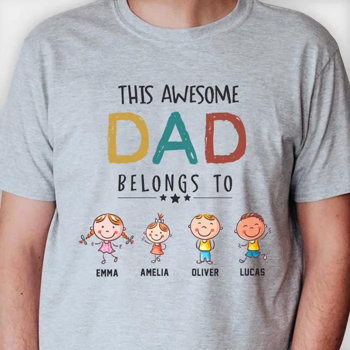 This Is Our Awesome Dad - Personalized Unisex T-shirt, Hoodie - Gift For Dad