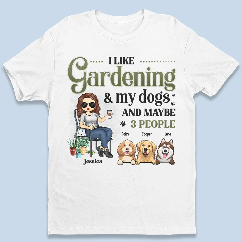 Work In Garden With Fur Baby - Dog & Cat Personalized Custom Unisex T-shirt, Hoodie, Sweatshirt - Gift For Pet Owners, Pet Lovers, Gardening Lovers