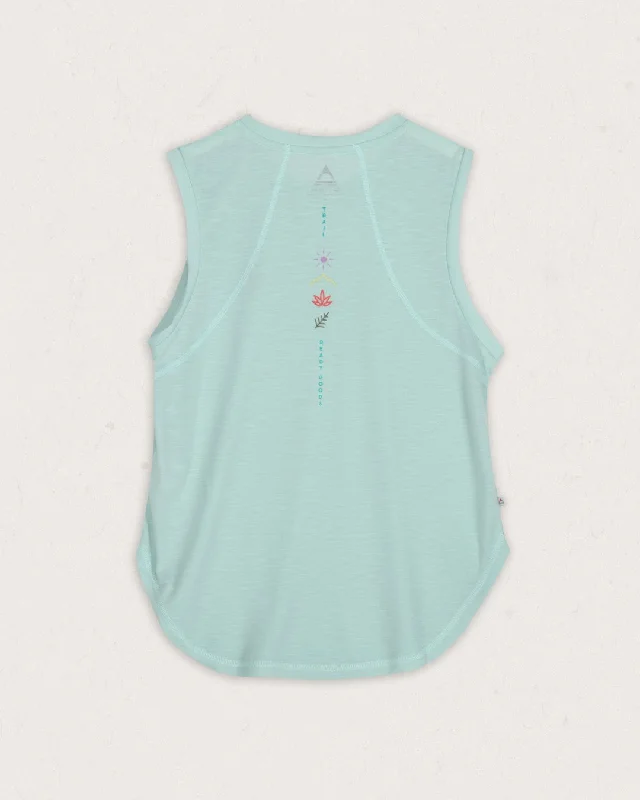 Blue Bird Recycled Active Tank Top - Mint Green