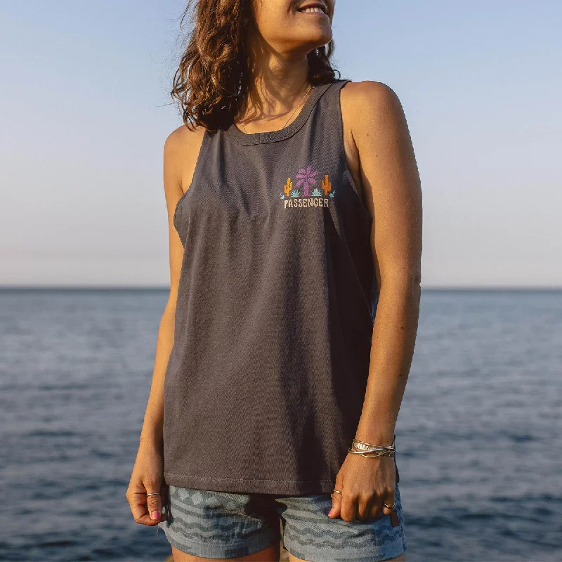 Laidback Recycled Cotton Tank Top - Faded Black