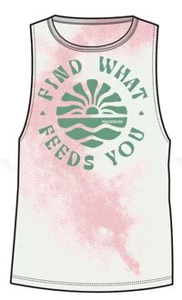 Discovery Organic Cotton Tank Top - Tie Dye Shell Pink