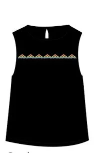 Petal Tank Top - Black