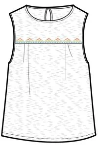 Petal Tank Top - White