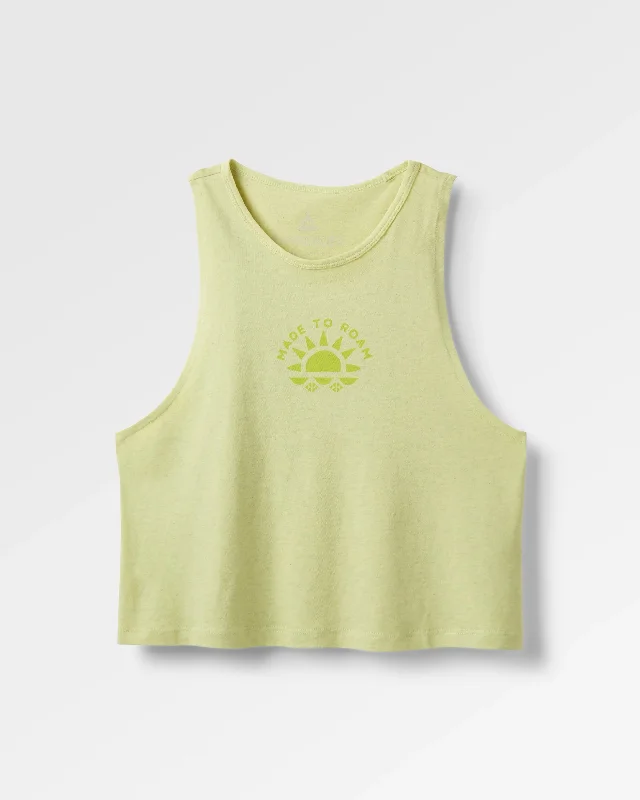 Sunburst Organic Tank Top - Soft Lime Juice