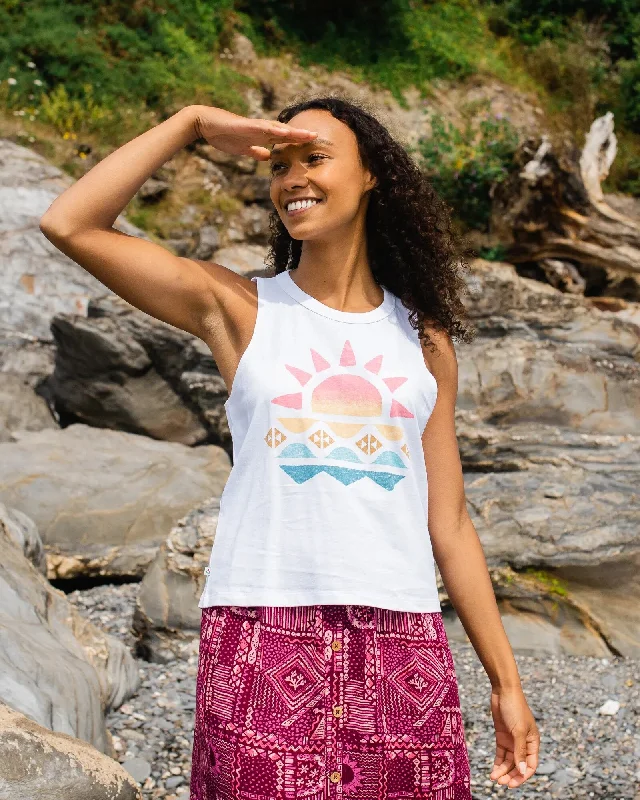 Sunray Recycled Cotton Tank Top - White