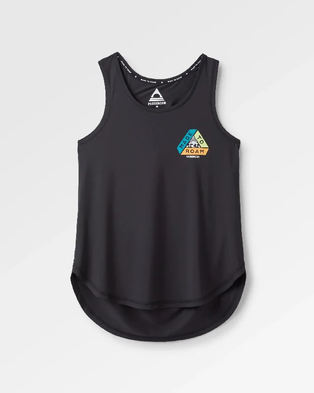 Twist Recycled Active Tank Top - Black