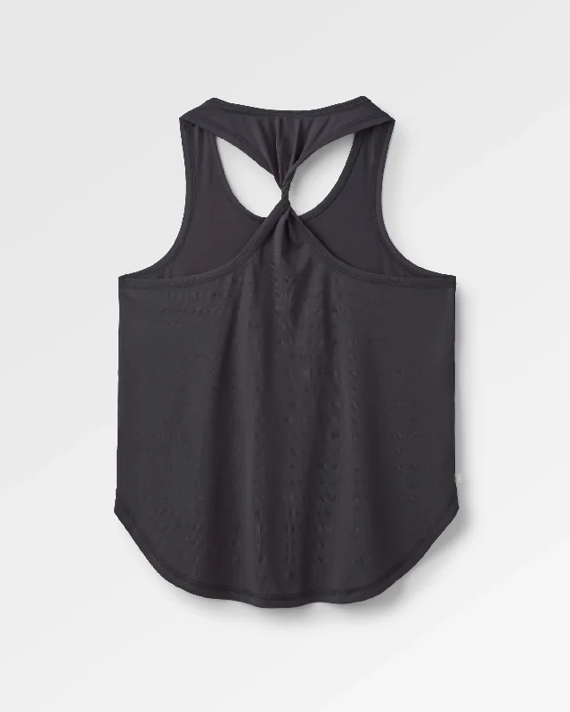 Twist Recycled Active Tank Top - Black