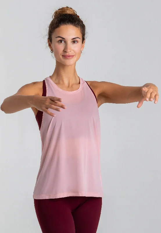 Velocity Sheer Tank Top - Rose Blossom