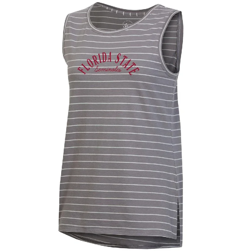 Gear Women's Florida State Seminoles Striped Tank - Silver