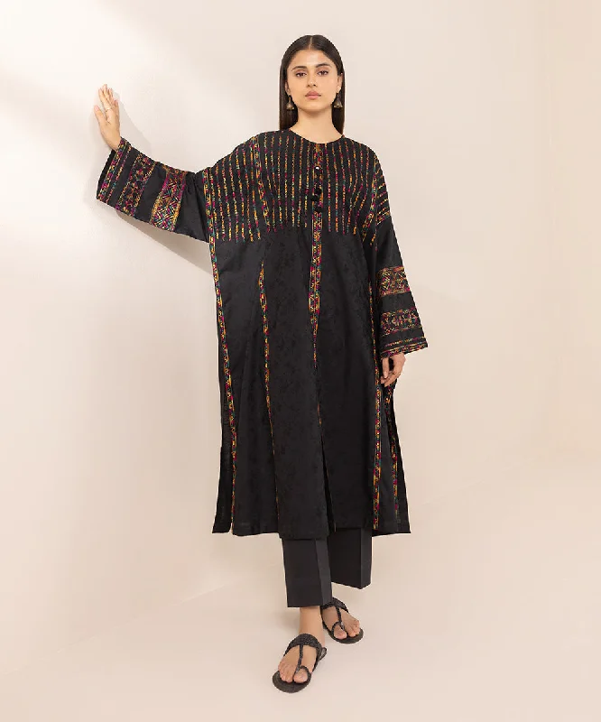 Embroidered Cotton Jacquard Shirt