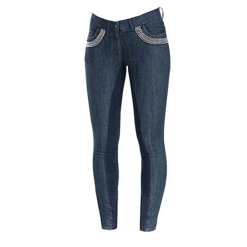 36213 Horze Crescendo Petrina Full Seat Denim Breeches