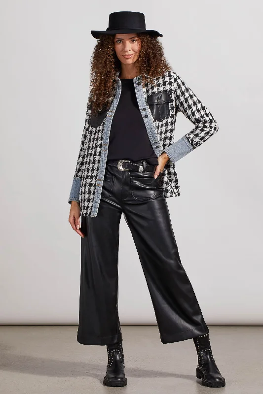 Brooke Hugging Faux Leather Wide Leg Crop Pant - FINAL SALE