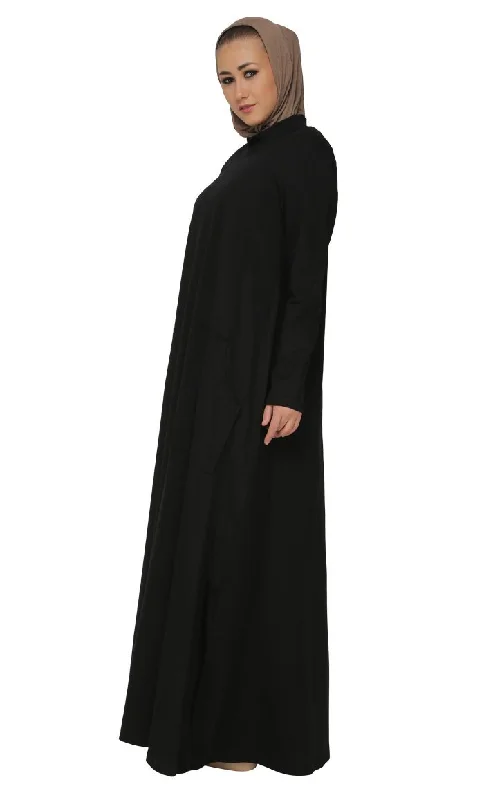 Asymmerical Cut Loose Fitted Abaya Dress