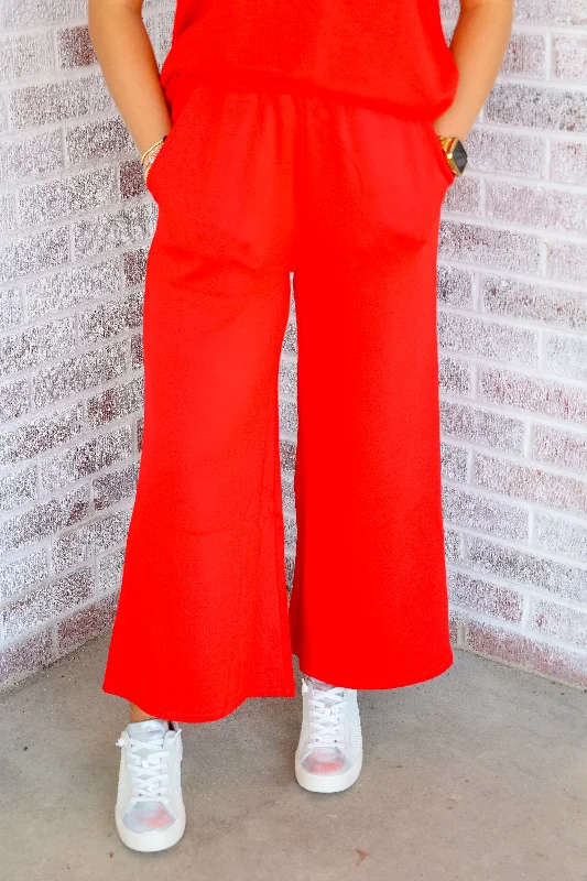 Dawgs On Top Soft Cropped Wide Leg Pants