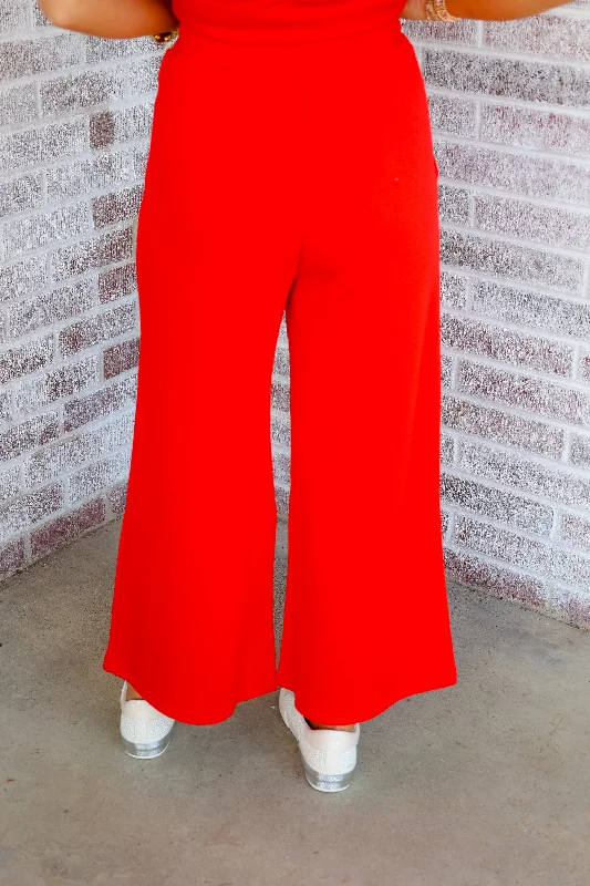 Dawgs On Top Soft Cropped Wide Leg Pants