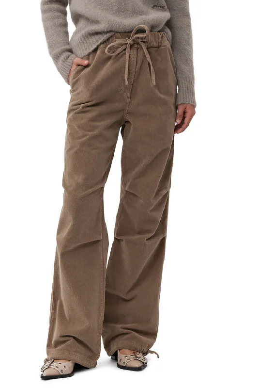 Washed Corduroy Drawstring Pants