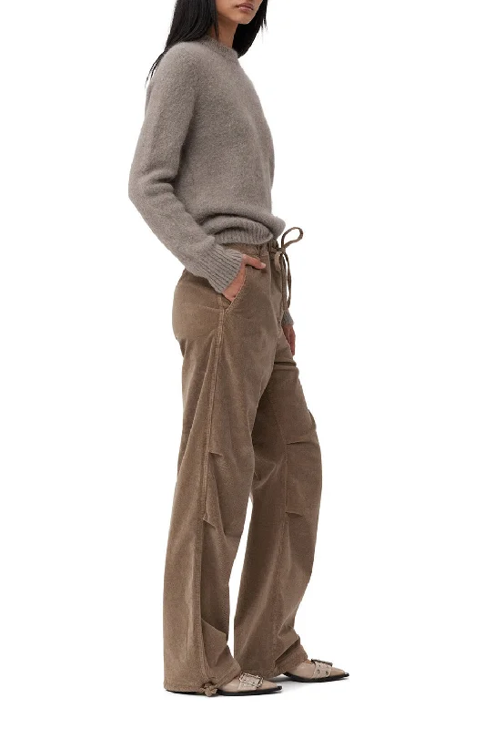 Washed Corduroy Drawstring Pants