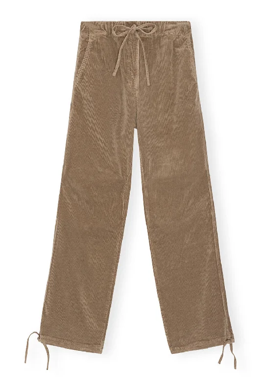 Washed Corduroy Drawstring Pants