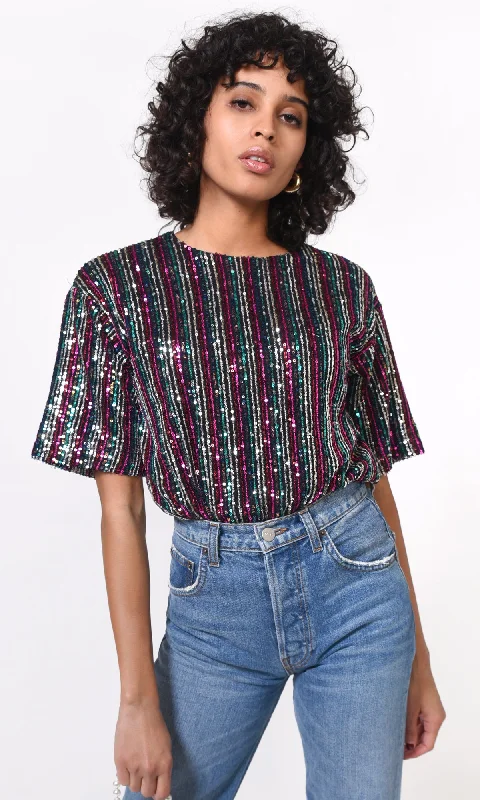 Gretchen Multi Sequins Top - FINAL SALE