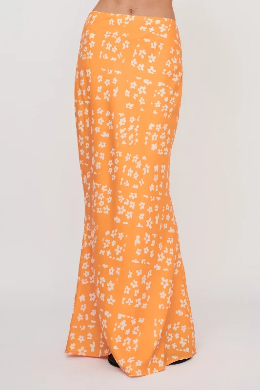 Heart & Soul Maxi Skirt Floral Orange