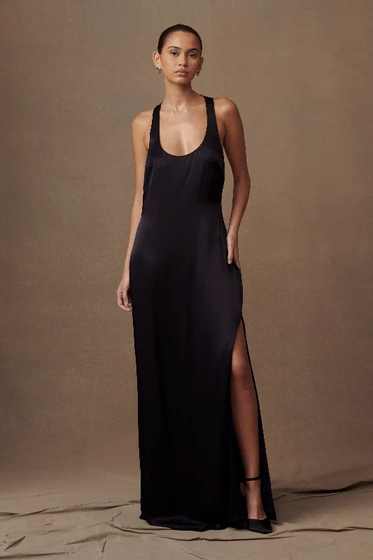 Jacquelyn Racerback Maxi Dress - Black