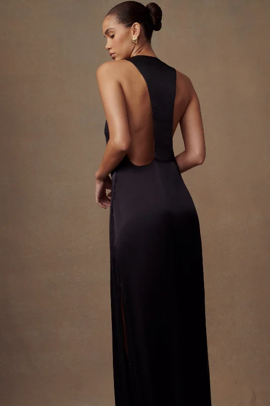 Jacquelyn Racerback Maxi Dress - Black