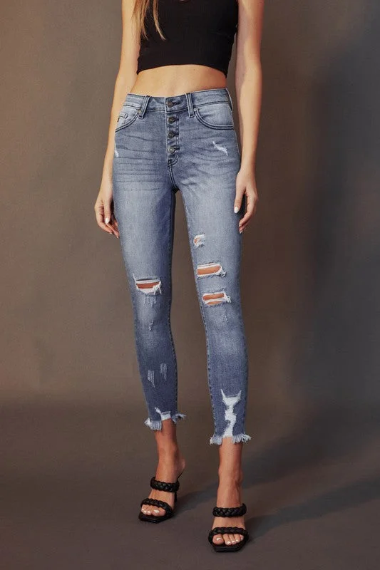 KanCan High Rise Distressed Skinny Jean(KC9129M)