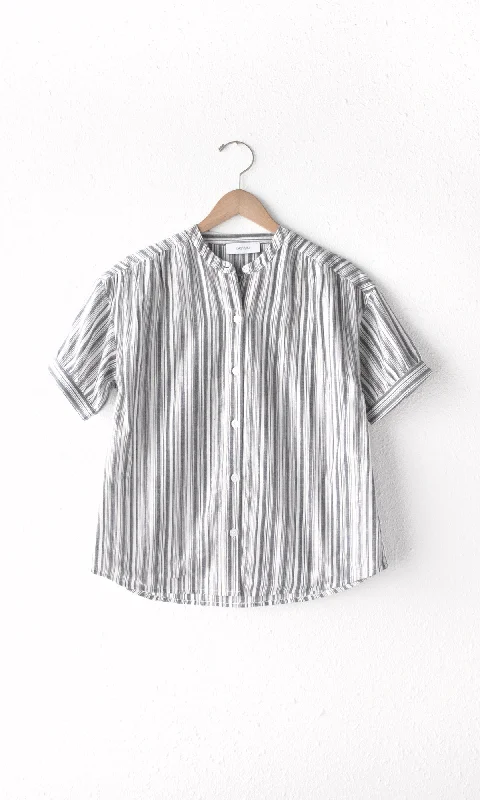 Olana Stripe Lurex Boxy Top - FINAL SALE