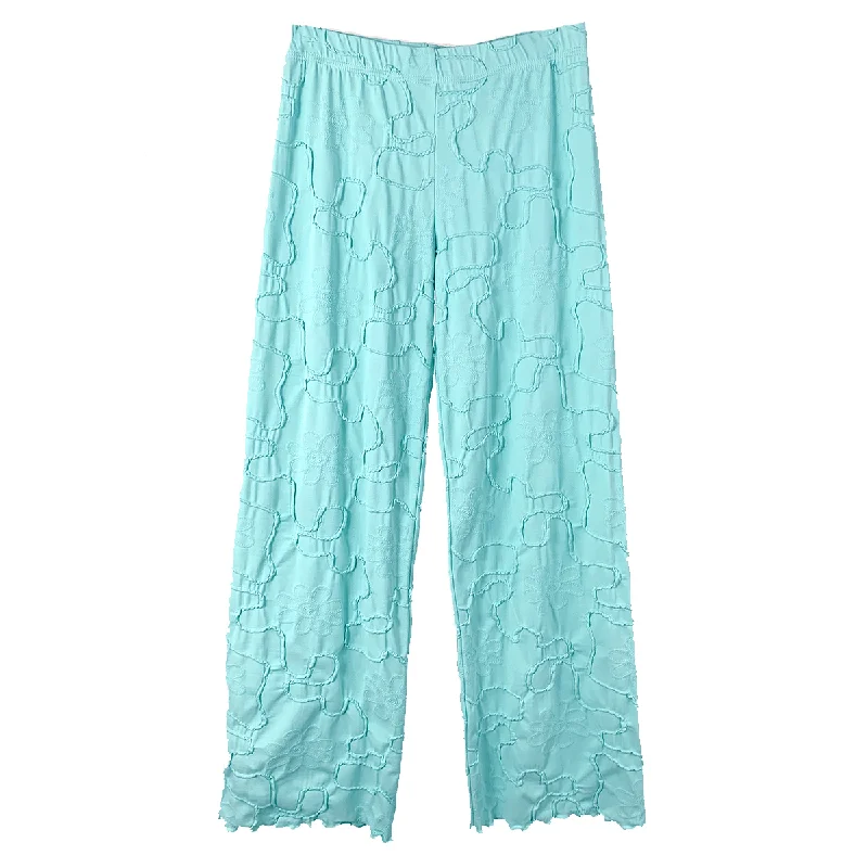 Pastel Turquoise Conduit Jacquard Knit Energy Pants