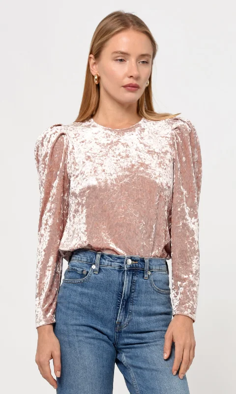 Rosana Crushed Velvet Blouse - FINAL SALE