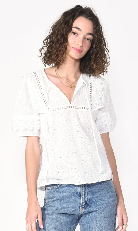 Sasha Scalloped Embroidered Blouse - FINAL SALE